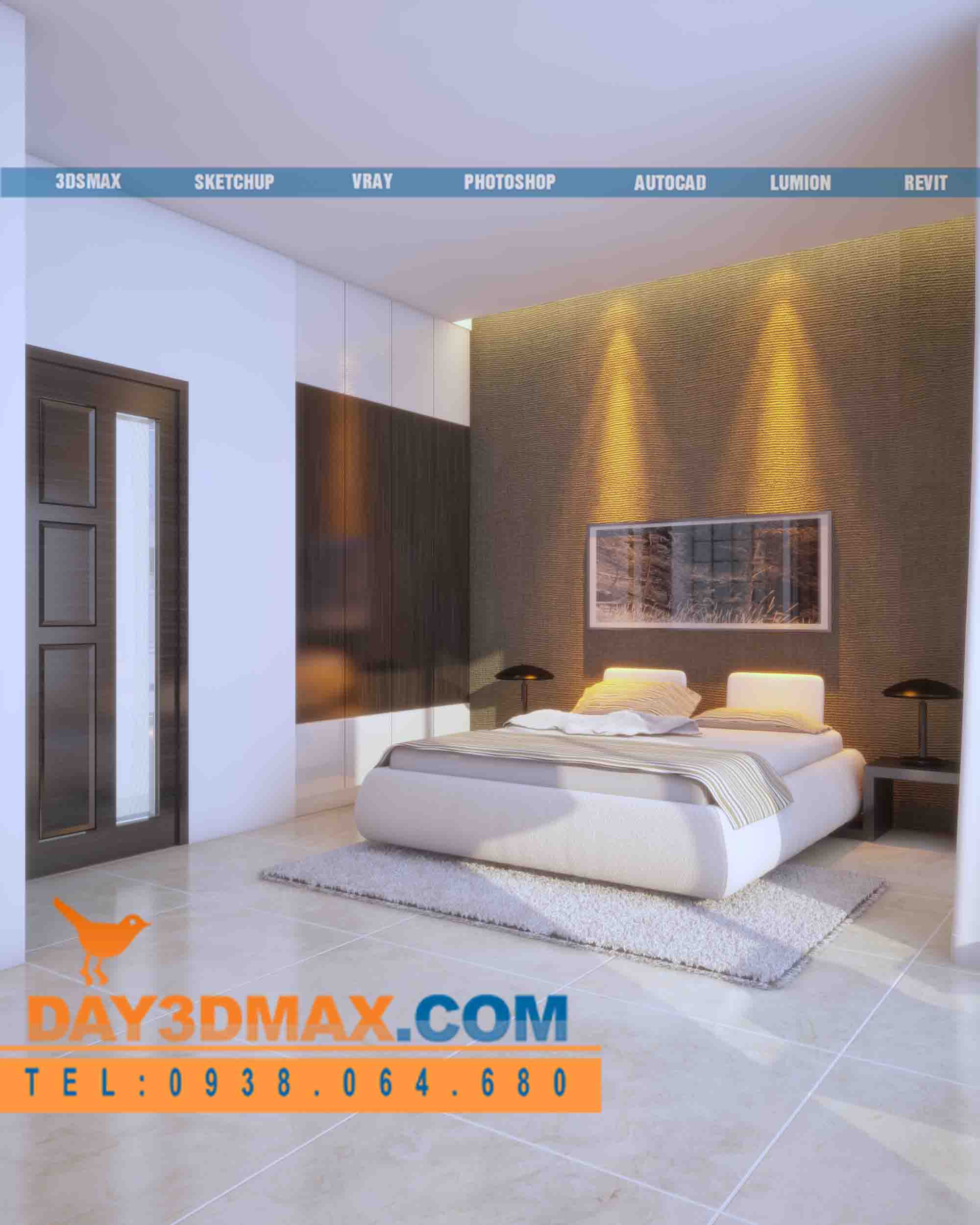 Online 3d Course Render An Interior Of A Bedroom With Vray 3dsmax